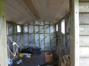 internal first fix, insulation, wiring, plumbing and roof cladding