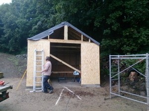 OSB Boarding  with a breather felt. day 4