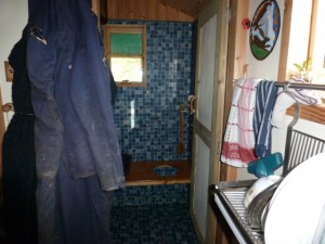 Interior looking through to shower